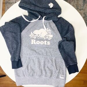 Roots Original Kanga Hoodie Salt & Pepper Women’s Size Small